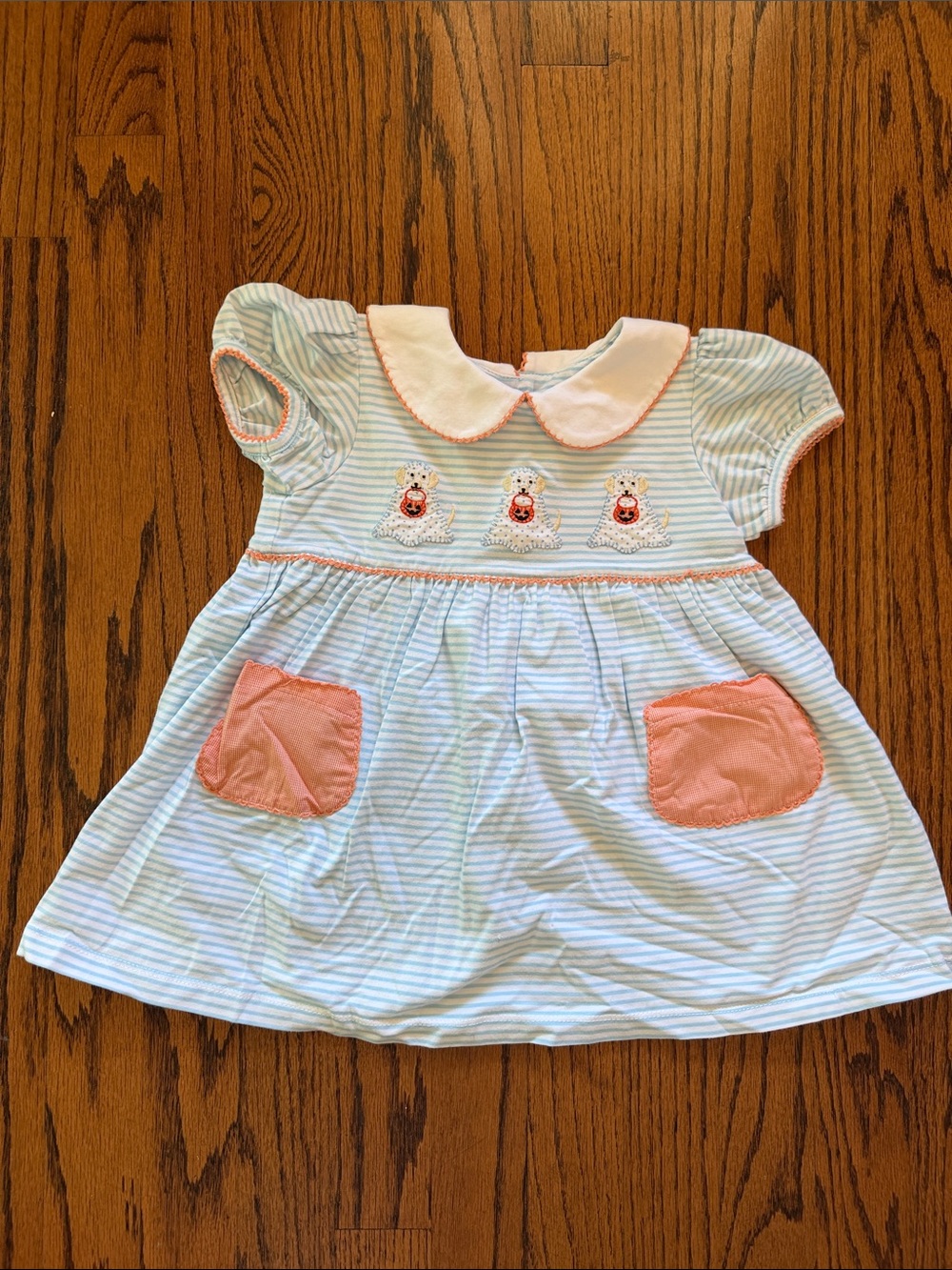 Light Blue Striped Shirt - Halloween Theme